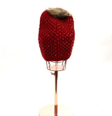 Knitted Rhinestone Pom Pom Beanie #RHIBEA1 (PC)