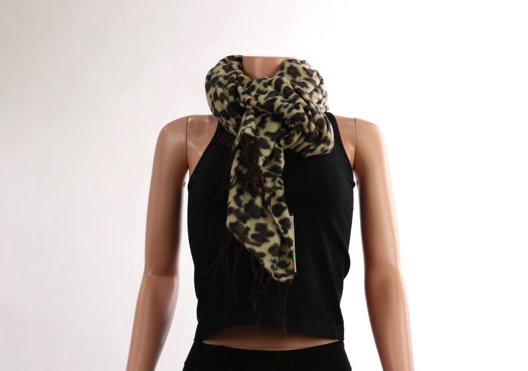 Leopard Print Scarf with Frills #SC031 (PC)