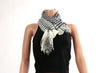 Scarf with Frills / Houndstooth #SC066BW (PC)
