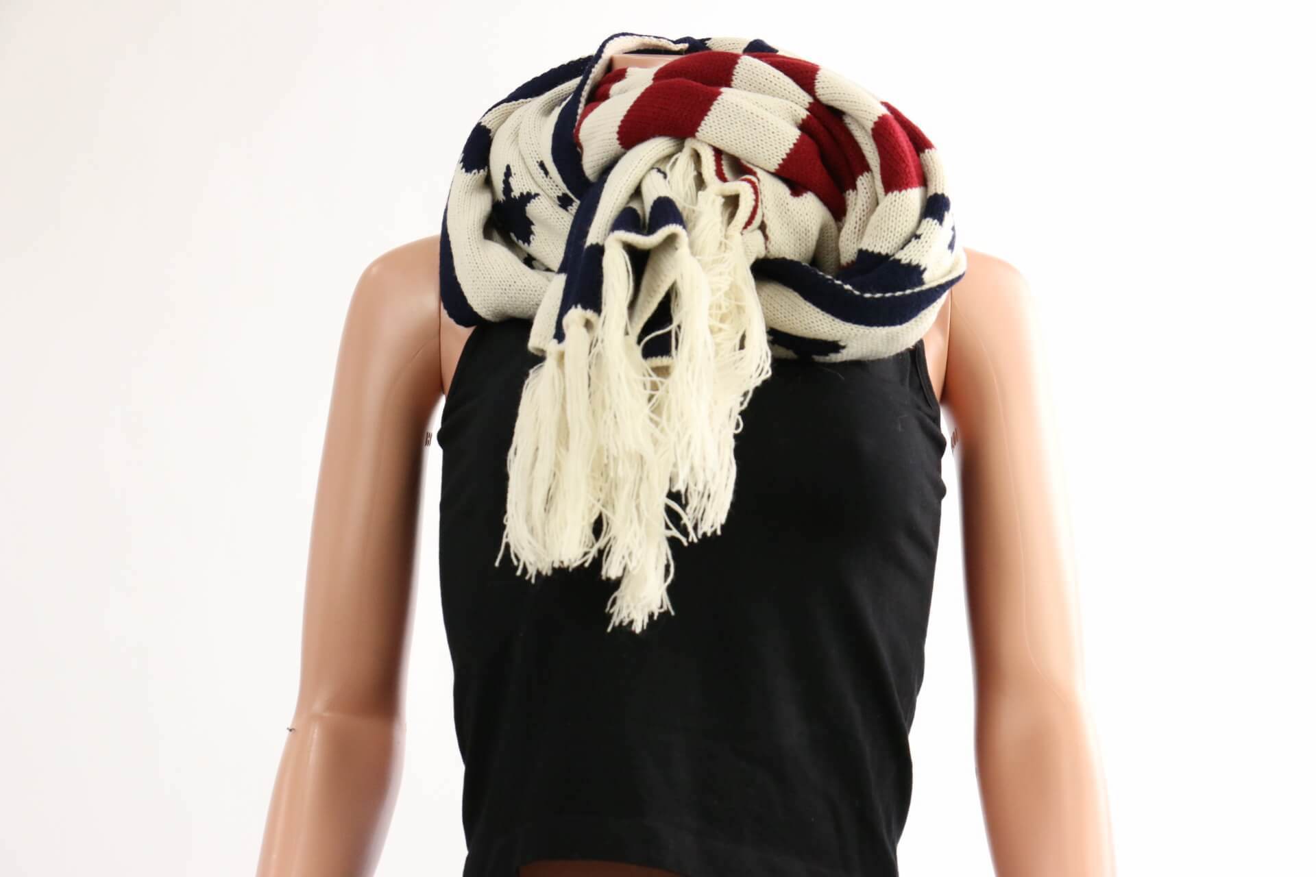 American Flag Scarf with Frills #SCA7FL (PC)