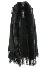 Vest Poncho with Frills and Fur Trim #VST3012 (PC)