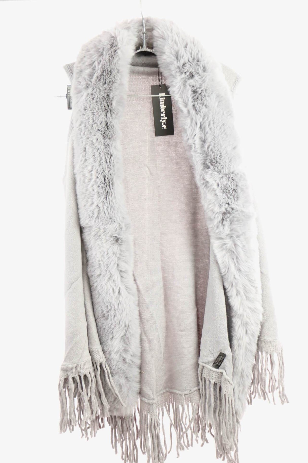 Vest Poncho with Frills and Fur Trim #VST3012 (PC)