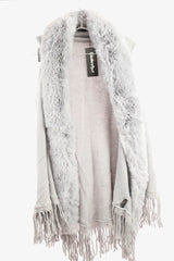 Vest Poncho with Frills and Fur Trim #VST3012 (PC)