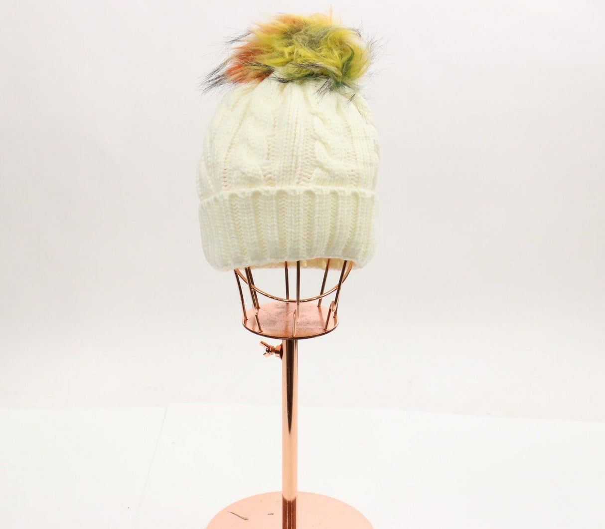 Knitted Tie Dye Pom Pom Beanie #AO322 (PC)