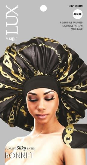#7021 Lux Pattern Luxury Silky Satin Bonnet - (Afro) Jumbo / Assort (6PC)