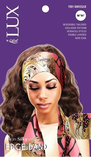 #7091 Lux Pattern Luxury Silky Satin Edge Band - Afro / Assort (6PC)