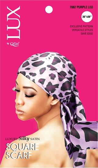 #7082 Lux Pattern Luxury Silky Satin Square Scarf - Leo / Assort (6PC)