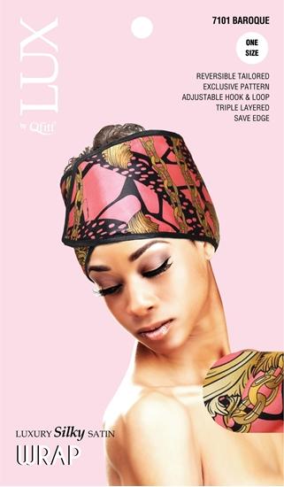 #7101 Lux Pattern Luxury Silky Satin Wrap - Afro / Assort (6PC)