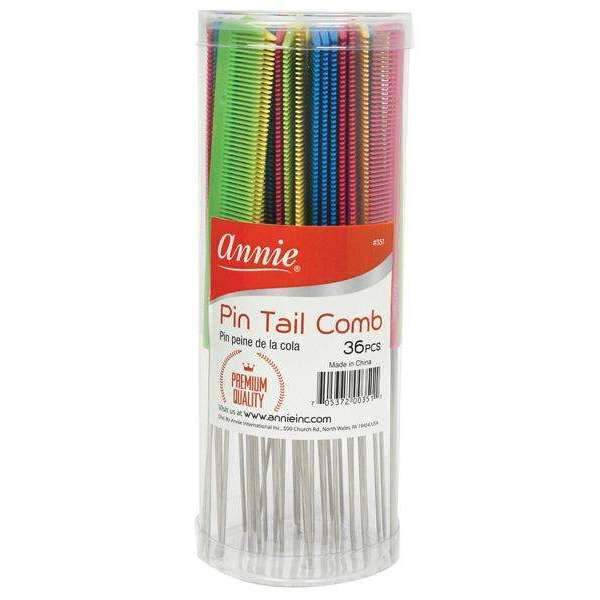 #351 Annie Premium Pin Tail Comb Assort Color (36PC)