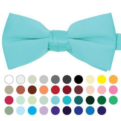 Men'S 2.5" Poly Satin Banded Bow Ties Bt1301 (Pc)