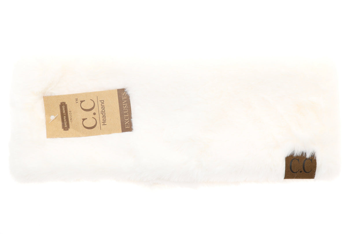 C.C. Fuzzy Lined Faux Fur Headwrap #HW715 (PC)