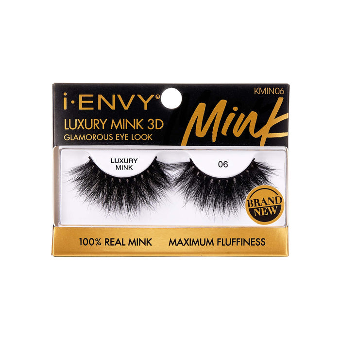 iEnvy By Kiss Luxury Mink 3D Eyelashes #KMIN (6PC)