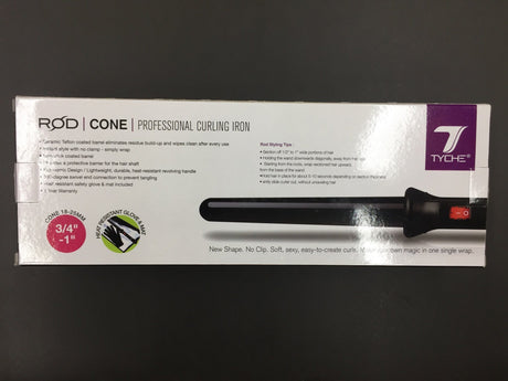 Tyche 0.75-1" Ceramic Teflon Cone Curling Iron #TCR-C
