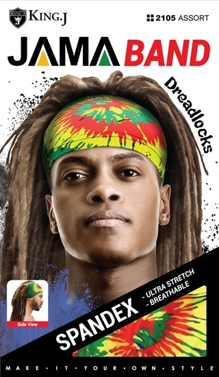#2105 Spandex Dreadlocks Jama Band / Assort (12PC)