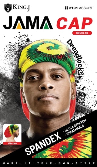 #2101 Spandex Dreadlocks Jama Cap / Assort (12PC)