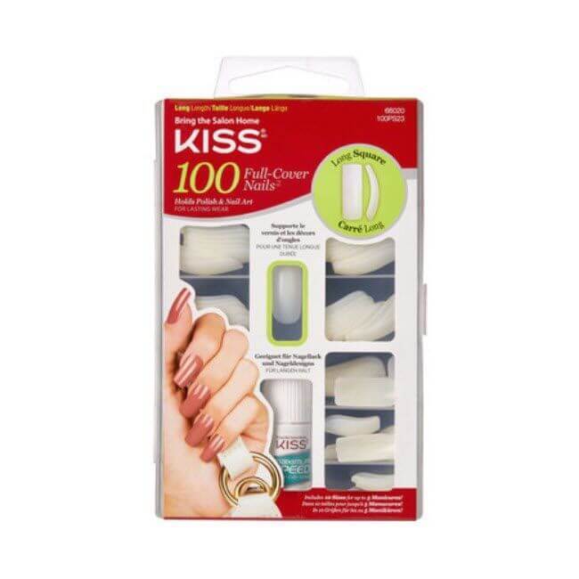 KISS Long Square 100 Full Cover Nails #100PS23C (PC)