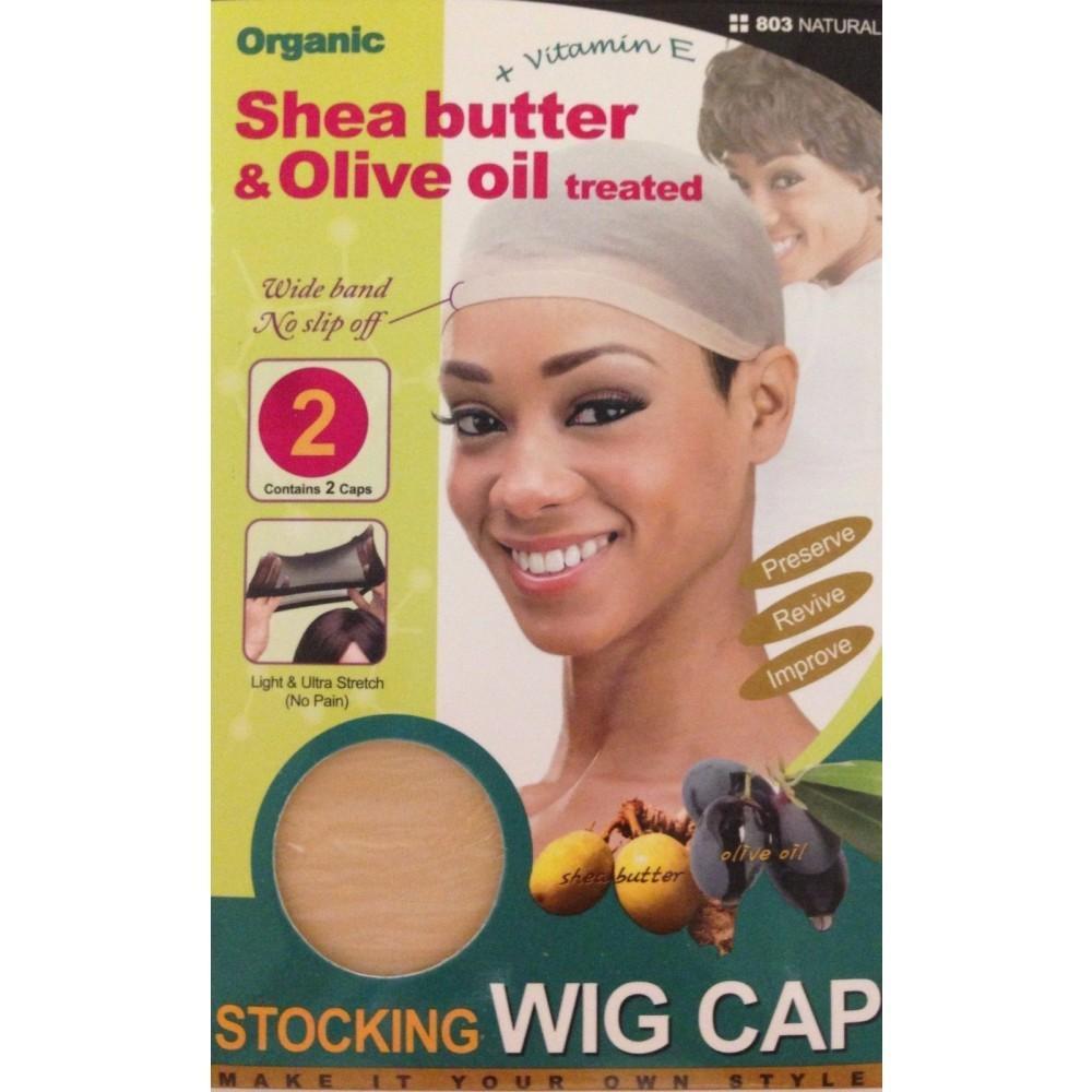 #803 Organic Deluxe Stocking Wig Cap / Beige (Natural) (12PC)
