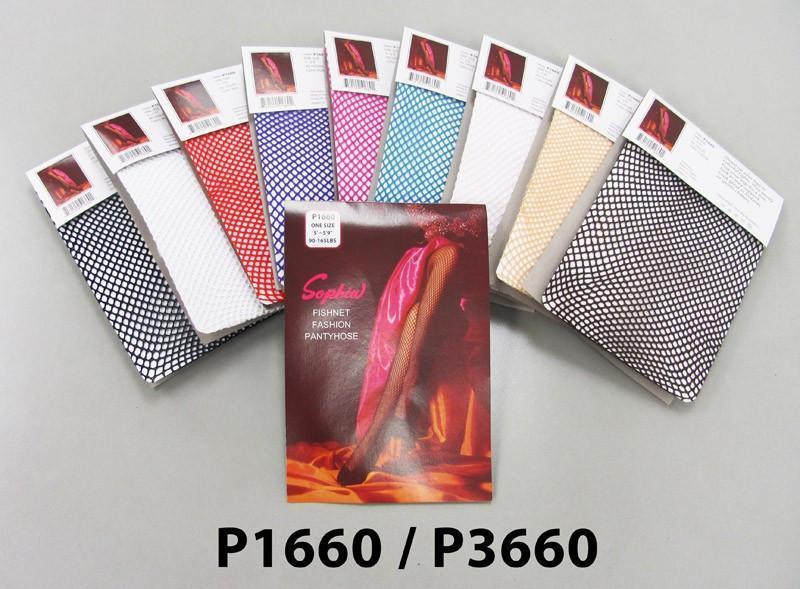 #P1660 Sophia Fishnet Pantyhose One Size (6Pairs)