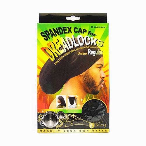 #704 Spandex Dreadlocks Cap Regular / Black (12PC)