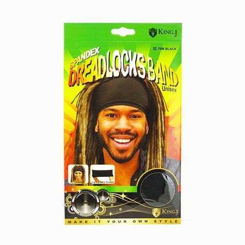 #708 Spandex Dreadlocks Band / Black (12PC)