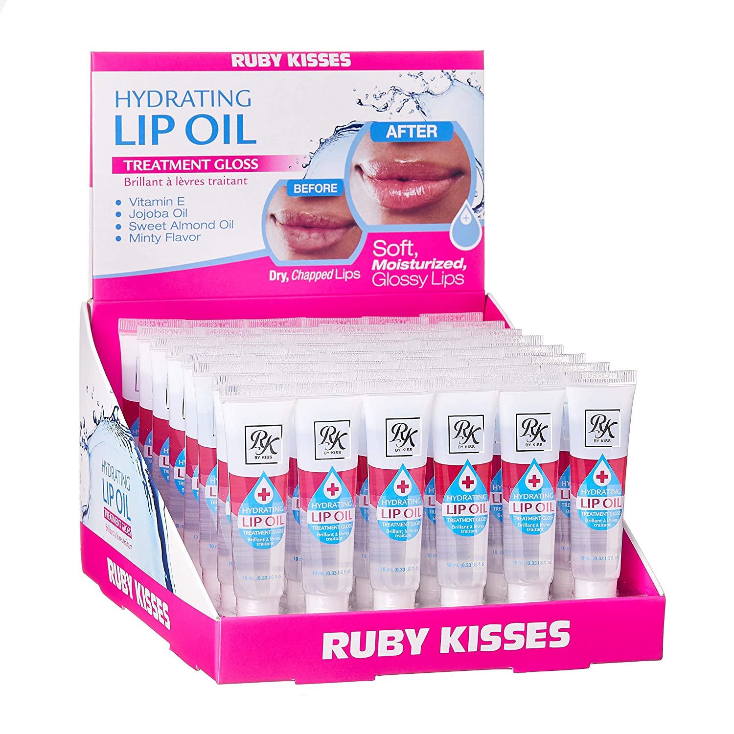 Ruby Kisses Hydrating Lip Oil Gloss Treatment #RLO0D1 (48PC)