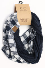 C.C. Buffalo Check Knit Infinity Scarf #SF82 (PC)