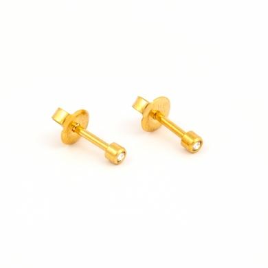 Studex Gold Plated April Crystal Studs #204Y (12PC)
