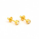 Studex Gold Plated April Crystal Studs #204Y (12PC)