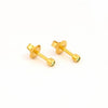 Studex Gold Plated Aug Peridot 3MM Studs #R208Y (12PC)