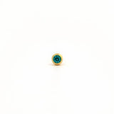 Studex Gold Plated Dec Blue Zircon 3MM Studs #R212Y (12PC)