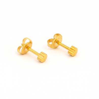 Gold Plated Heart Crystal Studs #502Y (12PC)