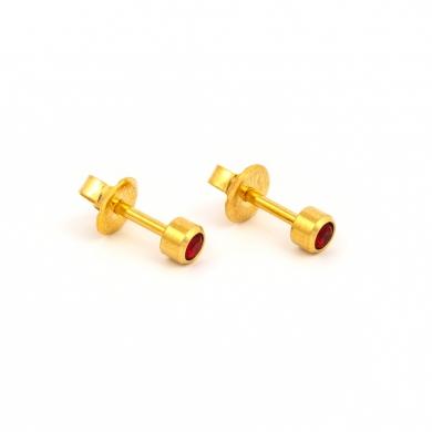 Studex Gold Plated Jan Garnet 3MM Studs #R201Y (12PC)