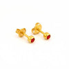 Studex Gold Plated July Ruby 3MM Studs #R207Y (12PC)