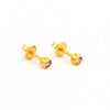 Studex Gold Plated June Alexandrite 3MM Studs #R206Y (12PC)
