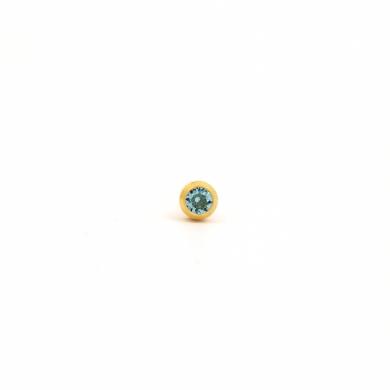 Studex Gold Plated March Aquamarine 3MM Studs #R203Y (12PC)