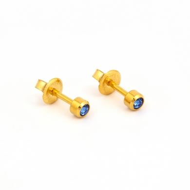 Studex Gold Plated Sept Sapphire 3MM Studs #R209Y (12PC)