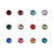 Studex Stainless Steel Assorted Birthstars Crystal Studs #M213W (12PC)