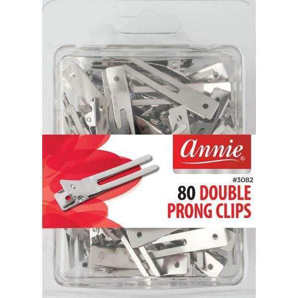#3082 Annie 80Pc Double Prong Clips (6PC)