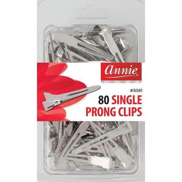 #3081 Annie 80Pc Single Prong Clips (6PC)