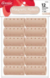 #1354 Annie Magnetic Rollers 1" 12PC Beige (12PC)