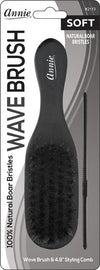 #2113 Annie Soft Mini Soft Wave Boar Bristle Brush with Comb 4.8" (6PC)
