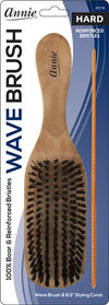 #2116 Annie Hard Wood Wave Boar Bristle Brush With Comb 8.5" (6PC)