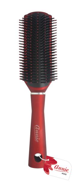 #2252 Annie Salon Rubber Cushion Brush Red (6PC)