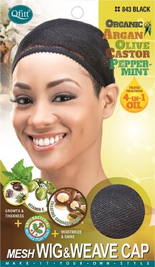 #843 Mesh Wig and Weave Cap / Black (12PC)