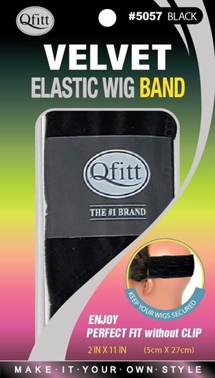#5057 Elastic Wig Band Velvet / Black (12PC)