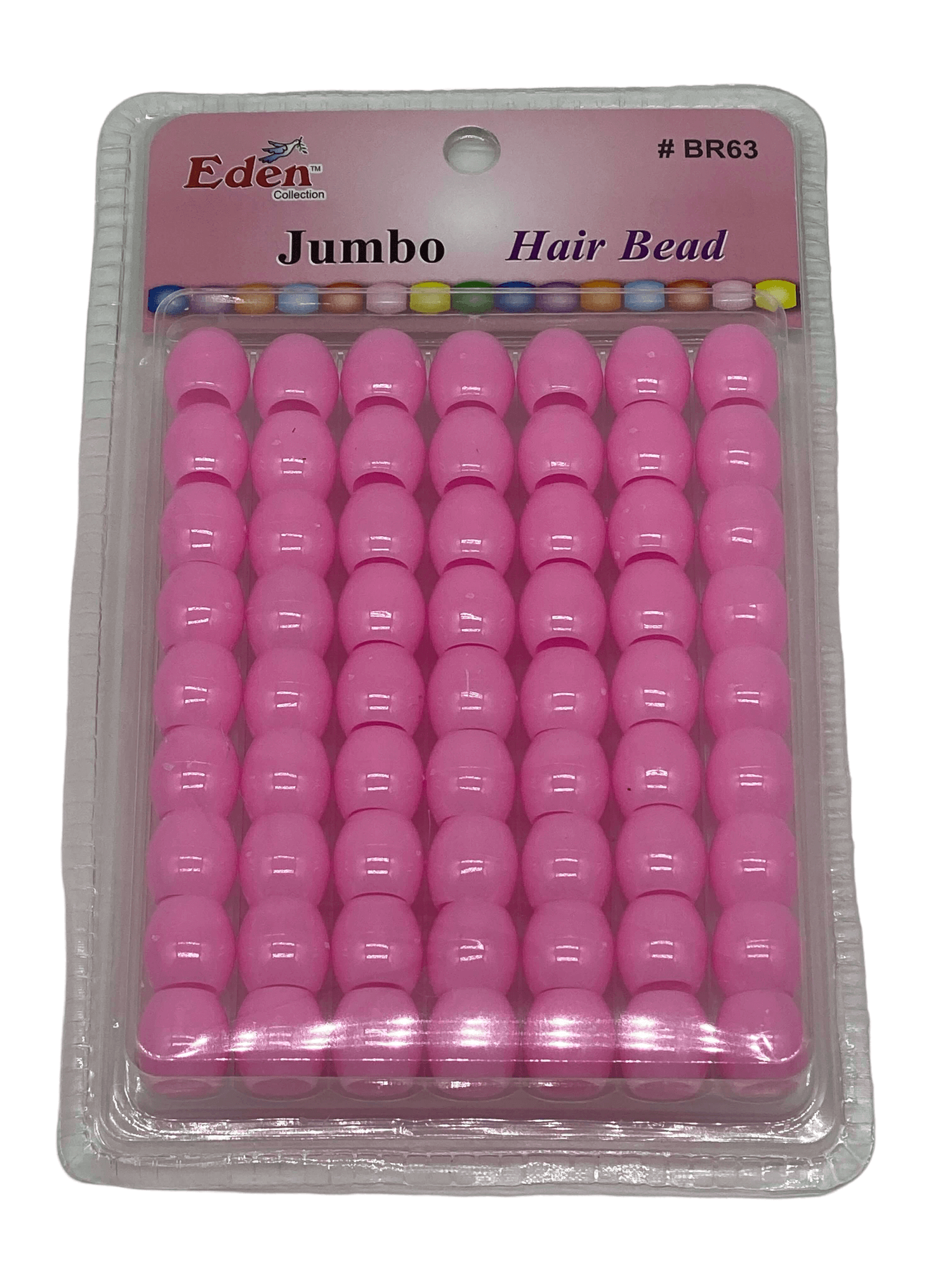 Bello Collection Jumbo Hair Beads-Clear/Gold #39900G