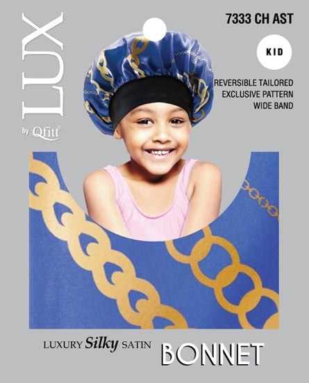 7333 Lux Silk Pattern Bonnet for Kids (Chain) / Assort (6PC
