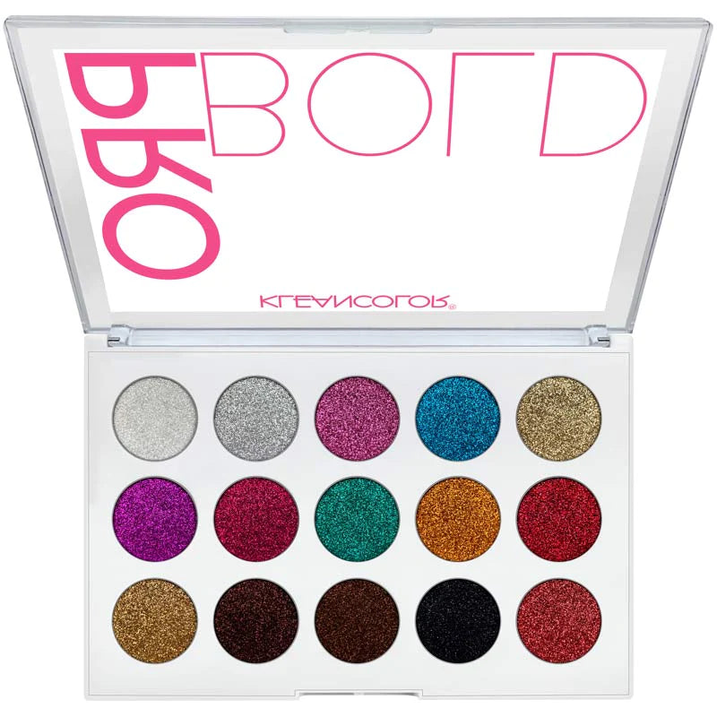 Kleancolor Pro Bold Pressed Glitter Palette #ES1522 (6PC)