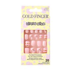 #BL Gold Finger Little Diva Fake Nails For Kids (PC)
