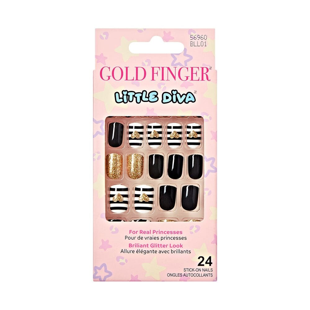 #BL Gold Finger Little Diva Fake Nails For Kids (PC)